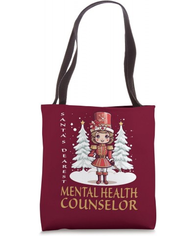 Mental Health Counselor Christmas Classic Female Nutcracker Tote Bag $17.09 Totes