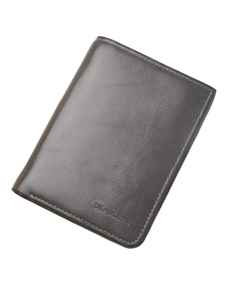 Business Card Case Leather Multifunction Bank Holder Credit Passport Organizer Wallet (Color : Gray Vertical) $40.24 Wallets