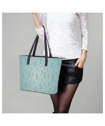 Womens Handbag Dollar Pattern Leather Tote Bag Top Handle Satchel Bags For Lady $17.15 Totes