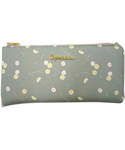 Capri SZ3-28 Natural Flower Print L-Shaped Zipper Slim Long Wallet Green $21.50 Wallets