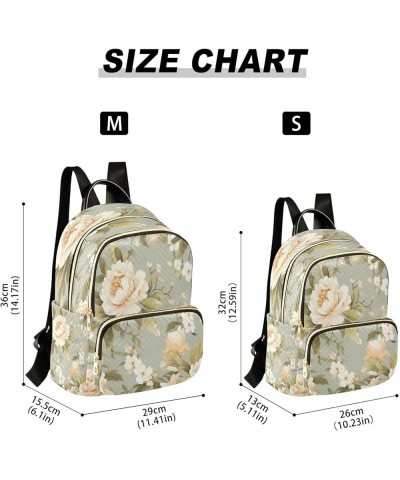 Fashion Backpack Mini Backpack Purse Casual Daily Backpack White Yellow Camellia for Travel for College Work Small $19.71 Bac...