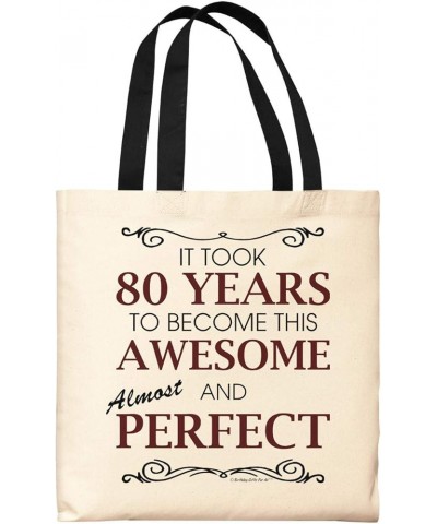 80th Birthday Gifts It Took 80 Years to Become Birthday Tote Bag 80th Bday Gift Canvas Tote Bag Black $10.56 Totes