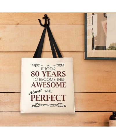 80th Birthday Gifts It Took 80 Years to Become Birthday Tote Bag 80th Bday Gift Canvas Tote Bag Black $10.56 Totes