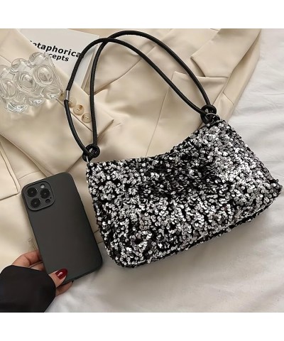 Evening Bag for Women Sparkly Evening Handbag Shoulder Bag Purse Glitter Clutch Purse for Party Wedding B-silver $9.66 Evenin...