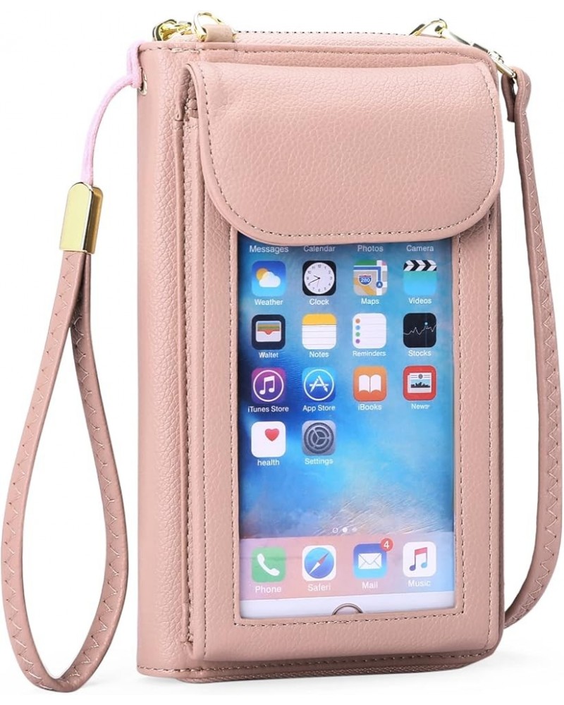 Small Cell Phone Crossbody Bag Purse for Women, PU Leather Wallet Purse… Ab-pink $11.34 Crossbody Bags