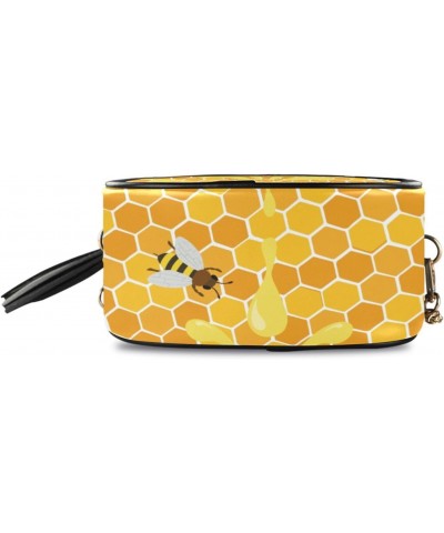 Women's Honeycomb Yellow Bee Honey Crossbody Bag Fashion Purses Bag Cross Body Bag Shoulder Handbag with Adjustable Chain Str...