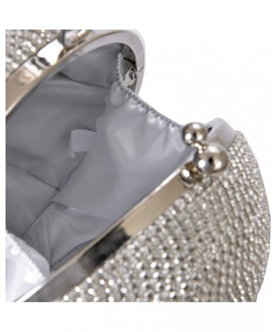 Womens Evening Clutch Bag Designer Evening Handbag Hand Bag,Lady Party Wedding Clutch Purse Ball Shape Rhinestone -Sliver $16...