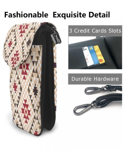 Geometric Vector Crossbody, Zippered Cell Phone Wallet With Card Slot, Removable Shoulder Strap, 7.6 X 4.9 Inches $17.36 Cros...