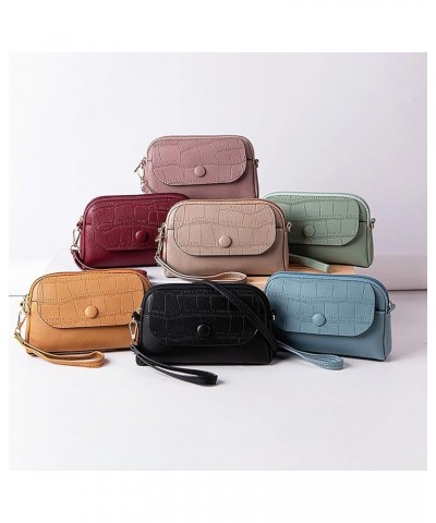 PU Leather Wristlet Clutch Wallet Purses Small Crossbody Bags Shoulder Handbag for Women Pink $11.19 Crossbody Bags