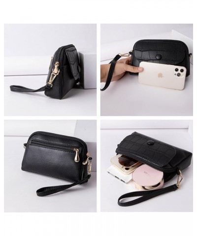 PU Leather Wristlet Clutch Wallet Purses Small Crossbody Bags Shoulder Handbag for Women Pink $11.19 Crossbody Bags