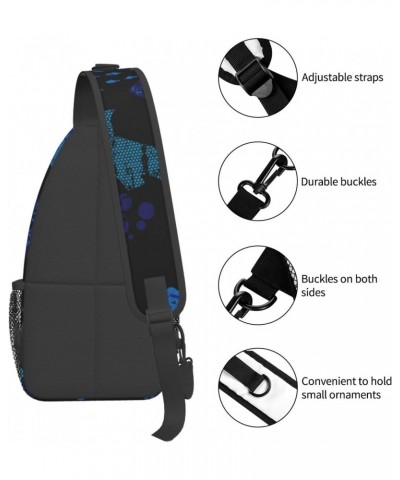 Abstract Sharks Pattern Sling Bag Crossbody Sling Backpack Shoulder Bag Outdoor Travel Hiking Daypack for Men Women $17.10 Cr...