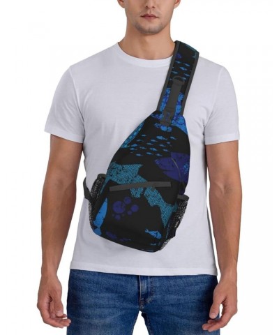 Abstract Sharks Pattern Sling Bag Crossbody Sling Backpack Shoulder Bag Outdoor Travel Hiking Daypack for Men Women $17.10 Cr...