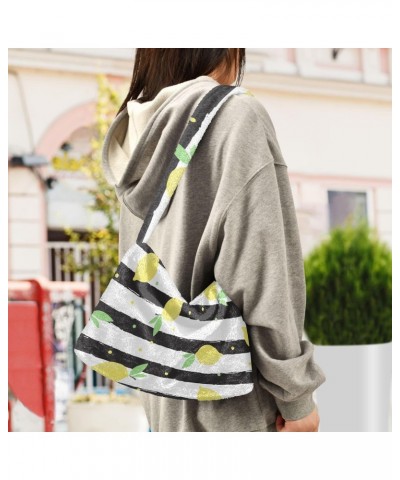 Lemons Shoulder Tote Bags for Women Furry Crossbody bag Hobo Handbag Purses for Working Shopping Traveling $12.38 Totes