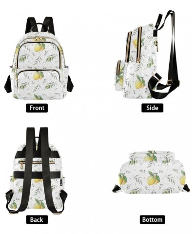 Lemon Leaves Branch Women's Backpack Purse Causal Daypack Work Travel College Business Trip Bag Shoulder Bag Small $16.55 Bac...