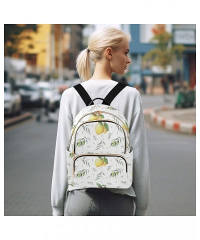 Lemon Leaves Branch Women's Backpack Purse Causal Daypack Work Travel College Business Trip Bag Shoulder Bag Small $16.55 Bac...