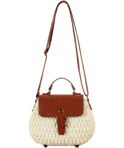 Small Crossbody Bag for Women Retro Straw Woven Bag Versatile Summer Beach Shoulder Crossbody for Travel Vacation Beige $23.3...