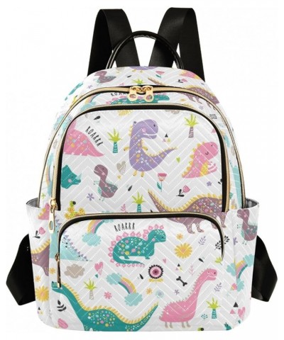 Travel Backpack Purse for Women Fashion Anti-theft Work Casual Cartoon Dinosaur Print Daypack Shoulder Bag Medium Size Small ...