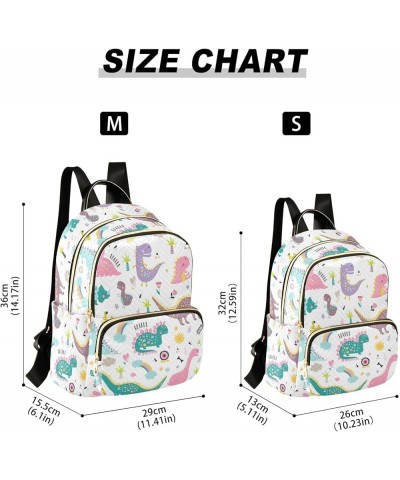 Travel Backpack Purse for Women Fashion Anti-theft Work Casual Cartoon Dinosaur Print Daypack Shoulder Bag Medium Size Small ...