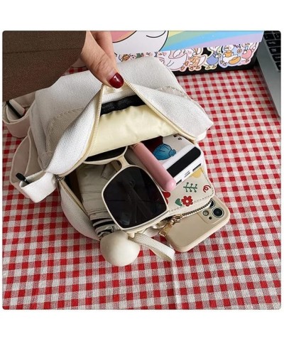 Cute Purse Kawaii Ita Bag Preppy Corduroy Wallets Mini Crossbody Bag Aesthetic Accessories Japanese Handbag Stuff (White,Smal...