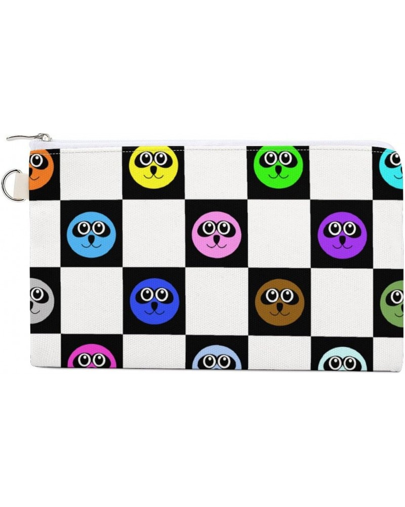 Panda Face Canvas Wallet Slim Wristlets Bag Credit Card Clutch Purses $12.25 Wallets