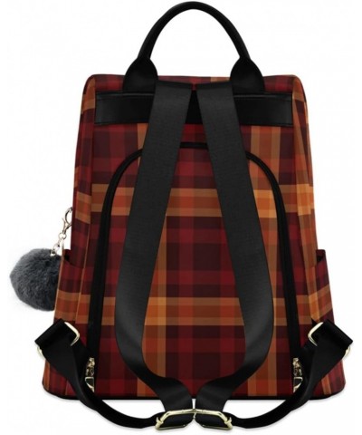 Women Backpack Purse Black and Red Plaid Christmas Backpack for Women Anti-theft Shoulder Bag Carry On Backpack Lightweight R...