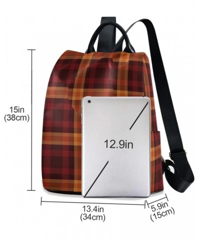 Women Backpack Purse Black and Red Plaid Christmas Backpack for Women Anti-theft Shoulder Bag Carry On Backpack Lightweight R...