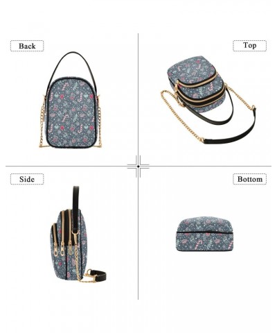 Cute Christmas Pattern for Women Stylish Crossbody Handbags with Detachable Leather Chain Shoulder Strap $10.80 Crossbody Bags