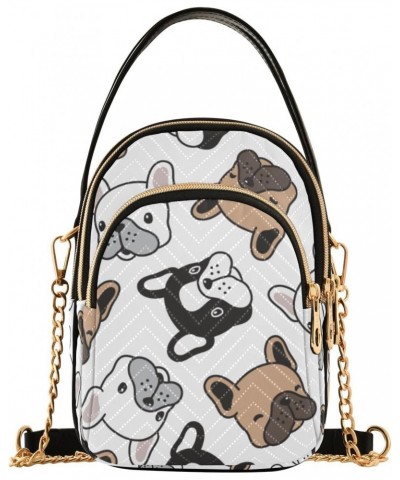 Cell Phone Purse Cute Pugs Dog Head Crossbody Handbag Durable Shoulder Bag Sturdy Travel Pouch Compact Chic Bag for Women Dai...