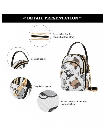 Cell Phone Purse Cute Pugs Dog Head Crossbody Handbag Durable Shoulder Bag Sturdy Travel Pouch Compact Chic Bag for Women Dai...