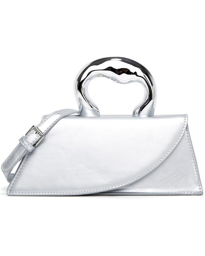 Small Silver Bag Crossbody Bags Satchels Y2K Evening Bags Handbag for Women Hobo Bags Shoulder Bags Tote Bag for Women 2024 B...