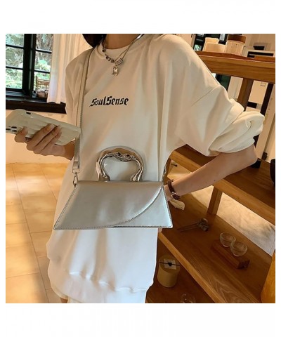 Small Silver Bag Crossbody Bags Satchels Y2K Evening Bags Handbag for Women Hobo Bags Shoulder Bags Tote Bag for Women 2024 B...