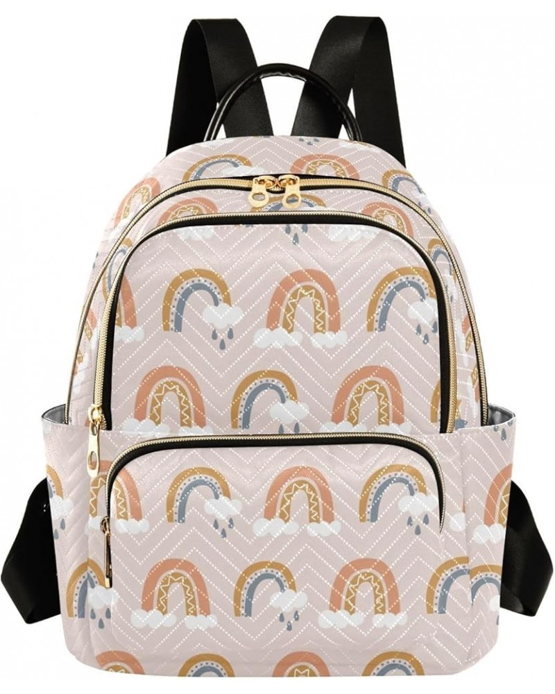 Rainbows Backpack Purse for Women Small Mini Women's Fashion Backpack with Double Zipper Weekend Bag,S Small $15.19 Backpacks