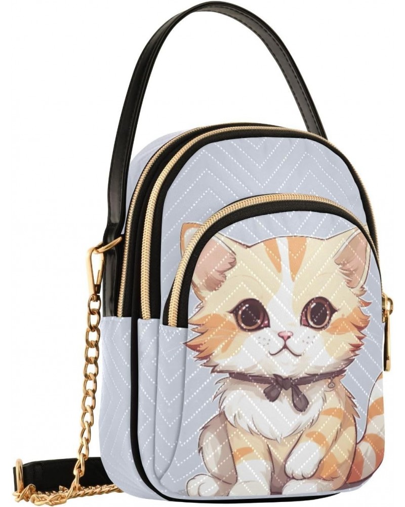 Kawaii Kitten Small Crossbody Bags for Women Cell Phone Shoulder Purse Handbags Wallet 21217230 $14.55 Crossbody Bags