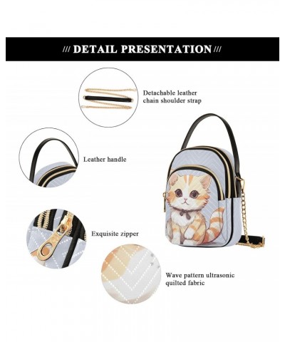 Kawaii Kitten Small Crossbody Bags for Women Cell Phone Shoulder Purse Handbags Wallet 21217230 $14.55 Crossbody Bags