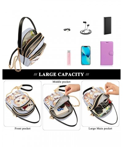 Kawaii Kitten Small Crossbody Bags for Women Cell Phone Shoulder Purse Handbags Wallet 21217230 $14.55 Crossbody Bags