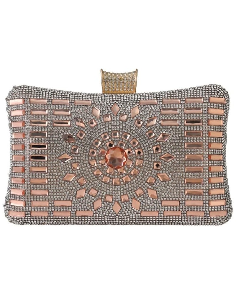 Rhinestone Evening Bag for Women Beads Clutch Bag Bridal Wedding Purse Luxury Crystal Handbag Champagne $28.75 Evening Bags