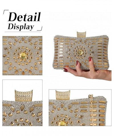 Rhinestone Evening Bag for Women Beads Clutch Bag Bridal Wedding Purse Luxury Crystal Handbag Champagne $28.75 Evening Bags