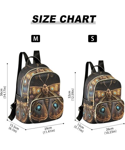 Medium Fashion Backpack for Women Stellar Magical Butterfly Print Ladies Travel Daypack Aesthetic Shoulder Bag 11.4×6.1×14.1 ...