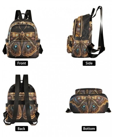 Medium Fashion Backpack for Women Stellar Magical Butterfly Print Ladies Travel Daypack Aesthetic Shoulder Bag 11.4×6.1×14.1 ...