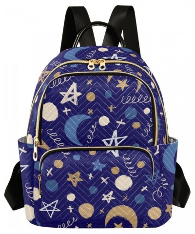 Star Moon Polka Dots Women's Backpack Purse Causal Daypack Work Travel College Business Trip Bag Shoulder Bag Medium $16.55 B...