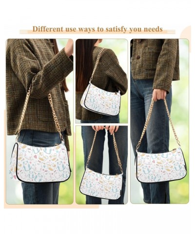 Cute Cat Women Shoulder Bag Clutch Chain Purse Handbags with Zipper Pocket Tote Bag for Vacation Trip $14.70 Totes