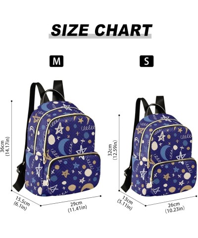 Star Moon Polka Dots Women's Backpack Purse Causal Daypack Work Travel College Business Trip Bag Shoulder Bag Medium $16.55 B...