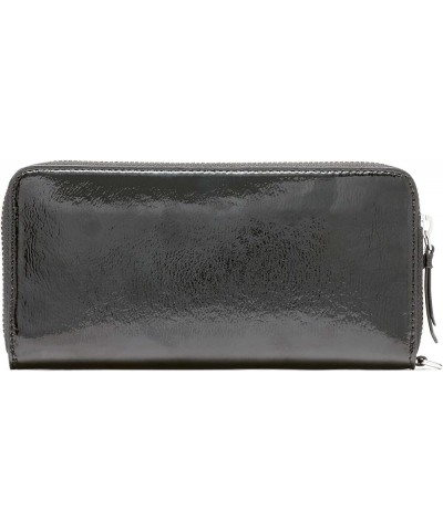 Key Item Saffiano Continental Zip Around Wallet with Wristlet Strap Pure Black Key Item Saffiano Continental Zip Around Walle...