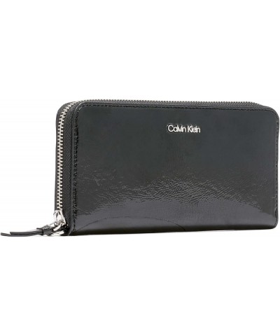 Key Item Saffiano Continental Zip Around Wallet with Wristlet Strap Pure Black Key Item Saffiano Continental Zip Around Walle...