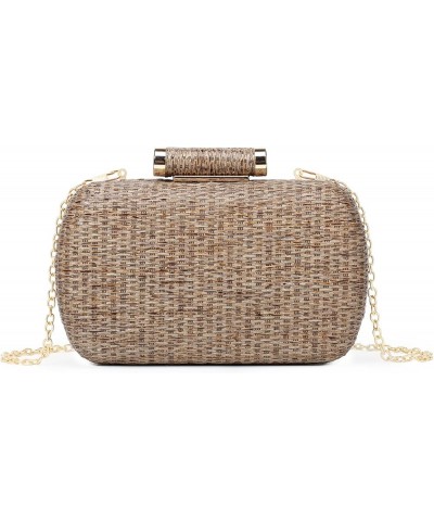 Small Straw Purse Clutch for Women,Woven Handbag Raffia Bag for Summer,Wicker Evening Bag for Party Wedding Khaki $13.49 Even...