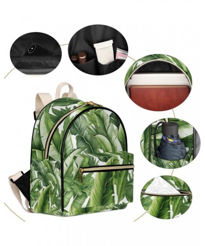 Hawaii Green Palm Leaves Backpack Purse for Women PU Leather Lightweight Ladies Shoulder Fashion Satchel Bags Travel Casual D...