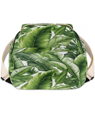 Hawaii Green Palm Leaves Backpack Purse for Women PU Leather Lightweight Ladies Shoulder Fashion Satchel Bags Travel Casual D...