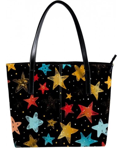 Tote Bags, Large Tote Bags for Women, Women's Tote Handbags, Colorful Stars Cartoon, Womens Tote Bags for Work Design 9465 $2...