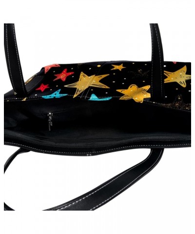 Tote Bags, Large Tote Bags for Women, Women's Tote Handbags, Colorful Stars Cartoon, Womens Tote Bags for Work Design 9465 $2...