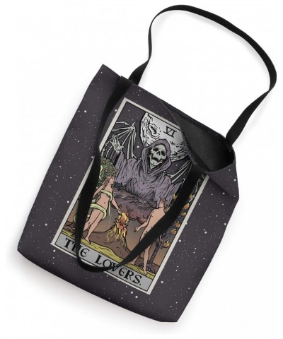 The Lovers Tarot Card Grim Reaper Halloween Gothic Horror Tote Bag $14.22 Totes